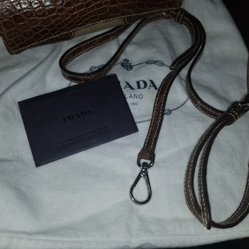 Prada Logo Jacquard mini clutch - Picture 5 of 8